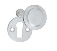 Loops Satin Chrome Round Covered Escutcheon 32mm For Elegant Interiors - Key Hole Cover