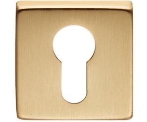 Loops Screwless Round Euro Profile Escutcheon - Satin Brass 50mm Door Key Plate