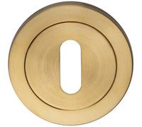 Loops Screwless Round Standard Lock Profile Escutcheon Satin Pvd 52mm Key Cover Plate