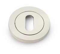 Loops Screwless Round Standard Profile Escutcheon Polished Nickel 50mm Lock Key Plate