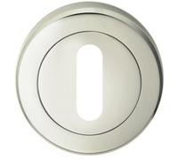 Loops Screwless Round Standard Profile Escutcheon Polished Nickel 51mm Lock Key Plate