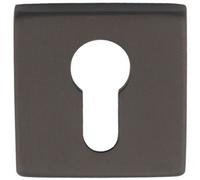Loops Screwless Square Euro Profile Escutcheon - Anthracite 50mm Door Key Plate