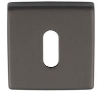 Loops Screwless Square Standard Profile Escutcheon - Anthracite 50mm Lock Key Plate