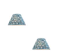 Loops Set Of 2 Elegant Handcrafted 30Cm Marlin Blue Tapered Lamp Shades With Pleated Design