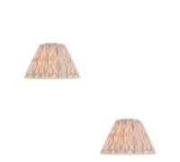 Loops Set Of 2 Handcrafted 30Cm Tapered Cylinder Lamp Shades With Elegant Neutral Fabric Design