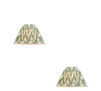 Loops Set Of 2 Handcrafted Cotswold Green Tapered Lamp Shades With Elegant Pleated Design