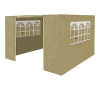 Loops Side Walls Door & Windows For 2X2M Pop-Up Gazebo - Beige - Garden Party Tent