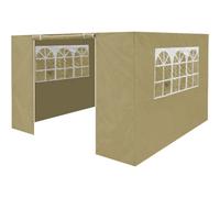 Loops Side Walls Door & Windows For 3X3M Pop-Up Gazebo - Beige - Garden Party Tent