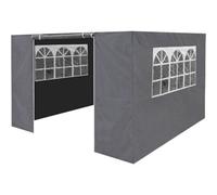 Loops Side Walls Door & Windows For 3X3M Pop-Up Gazebo - Grey - Garden Party Tent