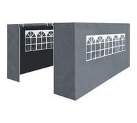 Loops Side Walls Door & Windows For 3X4.5M Pop-Up Gazebo - Grey - Garden Party Tent