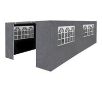 Loops Side Walls Door & Windows For 3X6M Pop-Up Gazebo - Grey - Garden Party Tent