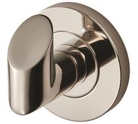 Loops Single Bathroom Robe Hook On Concealed Fix Rose 44.5mm Proj Bright Steel