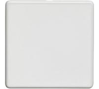 Loops Single Screwless Matt White Blanking Plate Round Edged Wall Box Hole Cover