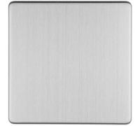 Loops Single Screwless Satin Steel Blanking Plate Round Edged Wall Box Hole Cover