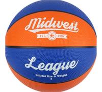 Loops Size 3 Blue & Orange League Basketball Ball - High Grip Rubber Durable Outdoor