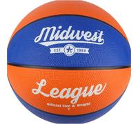 Loops Size 7 Blue & Orange League Basketball Ball - High Grip Rubber Durable Outdoor