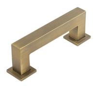 Loops Sleek 96mm Antique Brass Cabinet Handle For Modern Homes - Kitchen Drawer Pull Handle
