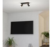 Loops Sleek Black Bar Ceiling Spotlight For Indoor Spaces - Modern Design & Elegant Illumination