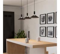 Loops Sleek Black Bar Pendant Light - Modern Indoor Ceiling Lighting For Home Decor