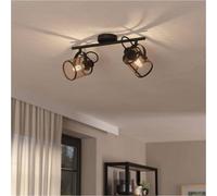 Loops Sleek Black Double Ceiling Spotlight For Indoor Spaces - Modern Design