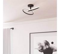 Loops Sleek Black Led Ceiling Light For Modern Indoor Spaces Semi Flush Design