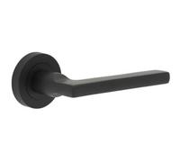 Loops Sleek Jet Black Matt Aluminium Door Handle For Modern Interiors - Interior Handle