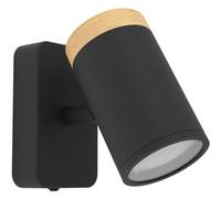 Loops Sleek Led Ceiling Spotlight In Black And Brown For Modern Bathroom Lighting