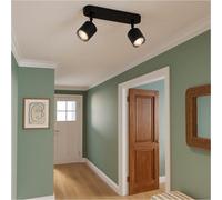 Loops Sleek Modern Black Led Ceiling Spotlight For Stylish Bathrooms
