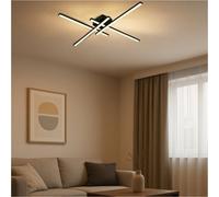 Loops Sleek Modern Black Square Ceiling Light - Led Indoor Fixture For Stylish Homes