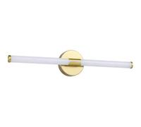 Loops Sleek Modern Design Brushed Brass Led Mirror Wall Light For Bathrooms - 60Cm