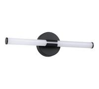 Loops Sleek Modern Led Wall Light - 60Cm Black Mirror Design For Bathrooms