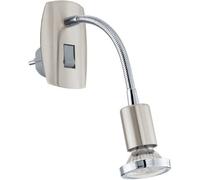 Loops Sleek Modern Satin Nickel And Chrome Led Wall Light Indoor Spaces