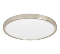 Loops Sleek Modern Satin Nickel Round Ceiling Light For Stylish Indoor Spaces