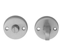 Loops Slim Bathroom Thumbturn Lock And Release Handle 45mm Dia Satin Chrome
