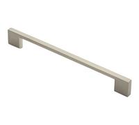 Loops Slim D Shape Pull Handle 220 X 8.5mm 192mm Fixing Centres Satin Nickel