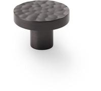 Loops Slim Hammered Door Knob - Dark Bronze 38mm Round Cupboard Cabinet Pull Handle