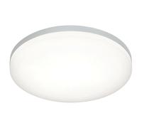 Loops Slim Round LED Flush Ceiling Light 22W Cool White IP44 Sliver Bathroom Lamp Loops White