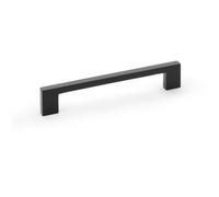 Loops Slim Square Bar Pull Handle - Matt Black - 160mm Centres Solid Brass Drawer