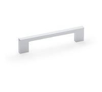 Loops Slim Square Bar Pull Handle - Polished Chrome - 128mm Centres Solid Brass Drawer
