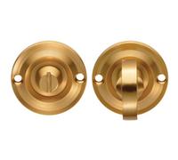 Loops Small Bathroom Thumbturn Lock And Release Handle 67mm Spindle Satin Brass