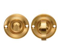 Loops Small Bathroom Thumbturn Lock And Release Handle 67mm Spindle Satin Brass