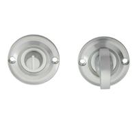 Loops Small Bathroom Thumbturn Lock And Release Handle 67mm Spindle Satin Chrome