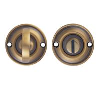 Loops Small Bathroom Thumbturn Lock & Release Handle 67mm Spindle Antique Bronze Loops Multicolor