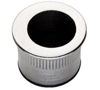 Loops Small Recessed Sliding Door Flush Pull - 29mm Round 23mm Depth Satin Chrome