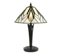 Loops Small Tiffany Glass Table Lamp - Art Deco Style - Requires 40W E14 Golf Bulb LED
