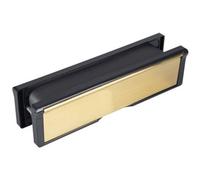 Loops Smokeproof Intumescent Letterbox Assembly - 272mm Width Polished Brass Post Box
