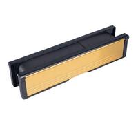 Loops Smokeproof Intumescent Letterbox Assembly - 303mm Width Polished Gold Post Box