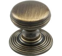 Loops Smooth Ringed Cupboard Door Knob 28mm Diameter Florentine Bronze Cabinet Handle