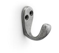 Loops Solid Brass Victorian Single Robe Coat Hook - Wall Mounted Holder Antique Iron