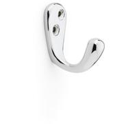 Loops Solid Brass Victorian Single Robe Coat Hook Wall Mounted Holder Polished Chrome